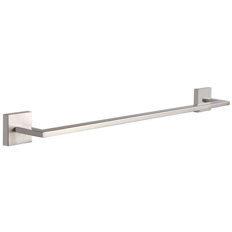 Canarm Bishop 24in Towel Bar | Brushed Nickel Stainless Steel | Bathroom & Spa Towel Rack | 24 x 3 x 2 in | Model BA101A24BN