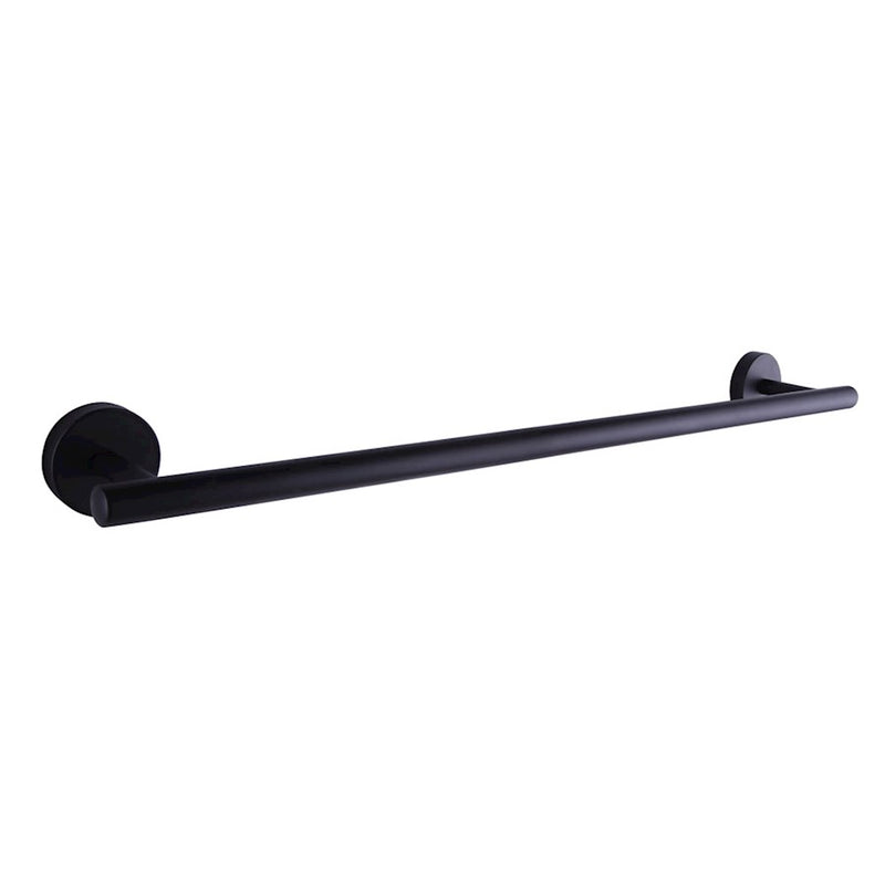 Canarm Cain 24in Towel Bar | Matte Black Aluminum | Bathroom & Powder Room Towel Rack | 24 x 3 x 2 in | Model BA103A24BK