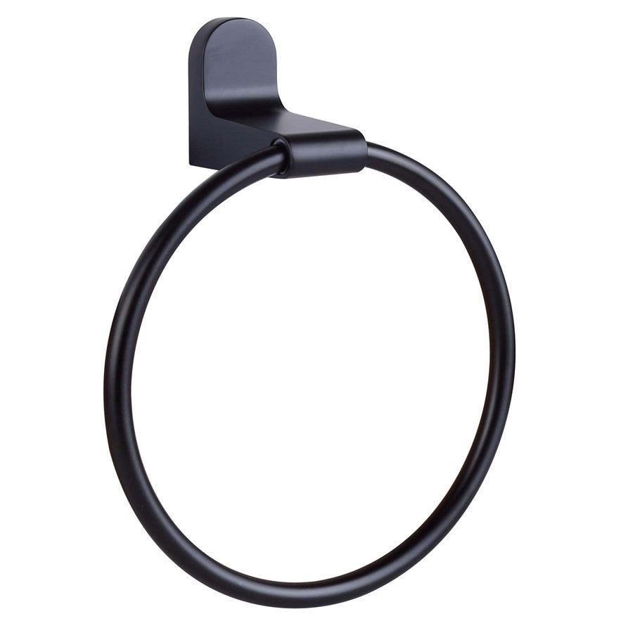 Canarm Lyla 6.75" Towel Ring, Matte Black