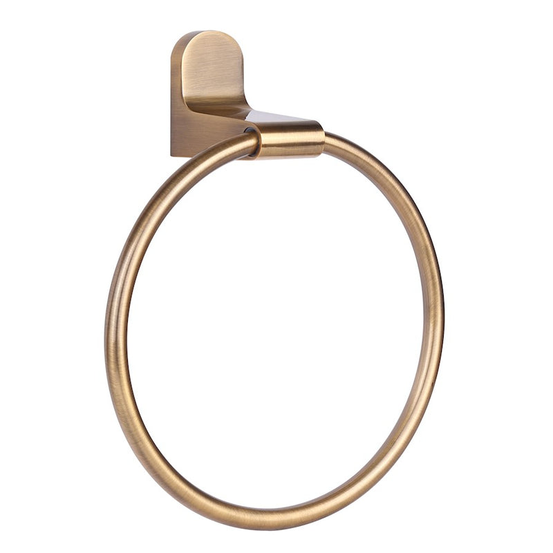 Canarm Lyla 6.75in Towel Ring | Gold Metal Finish | Bathroom & Powder Room Towel Holder | 8in H | Model BA105A06GD