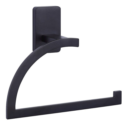 Canarm Archer 7in Toilet Paper Holder | Matte Black Metal | Bathroom & Powder Room Wall Mount | 7 x 2 x 6 in | Model BA106A07BK
