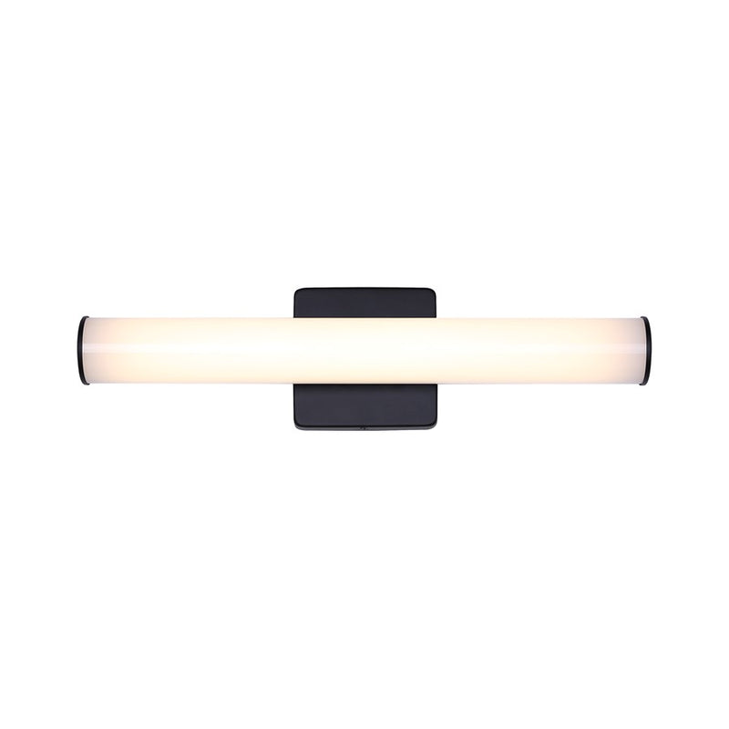 Canarm Osten 18in 1-Light Vanity Light | Modern Matte Black Aluminum & Iron | Bathroom & Powder Room | 18 x 4.72 x 2.5 in | Model BL-02B-18-BK-C