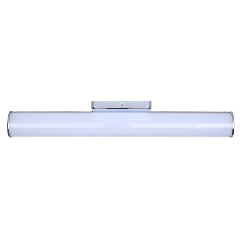 Canarm Osten 18in 1-Light LED Vanity | Modern Brushed Nickel and PC Lens | Bathroom & Powder Room | 18 x 4 x 2 in | Model BL-02B-18-CH-C