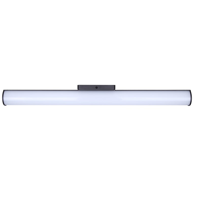 Canarm Osten 24in 1-Light LED Vanity | Modern Black and PC Lens | Bathroom & Powder Room | 24 x 4 x 2 in | Model BL-02B-24-BK-C