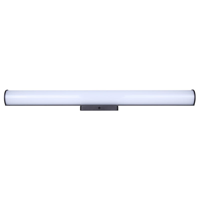 Canarm Osten 24in 1-Light LED Vanity | Modern Black and PC Lens | Bathroom & Powder Room | 24 x 4 x 2 in | Model BL-02B-24-BK-C
