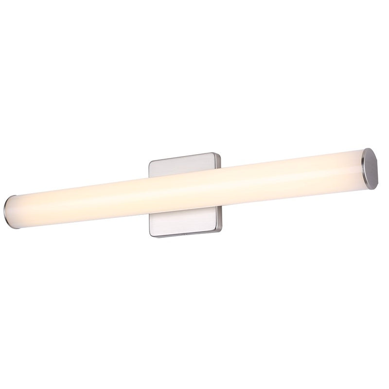 Canarm Osten 24in 1-Light LED Vanity | Modern Brushed Nickel and PC Lens | Bathroom & Powder Room | 24 x 4 x 2 in | Model BL-02B-24-BN-C