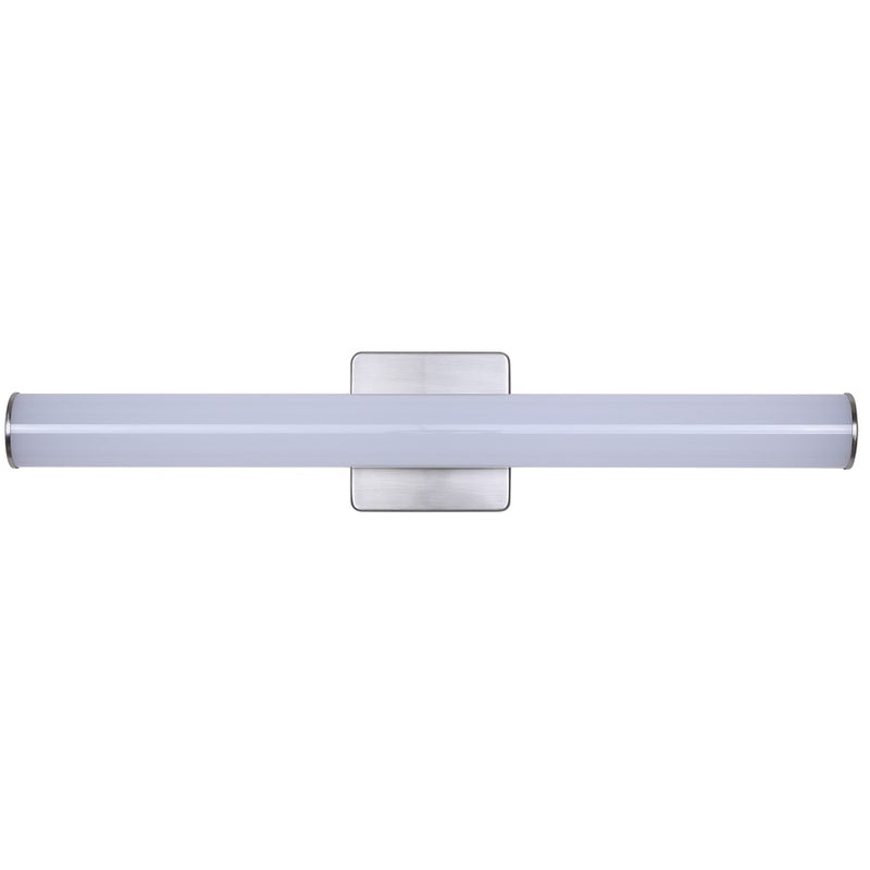 Canarm Osten 24in 1-Light LED Vanity | Modern Brushed Nickel and PC Lens | Bathroom & Powder Room | 24 x 4 x 2 in | Model BL-02B-24-BN-C
