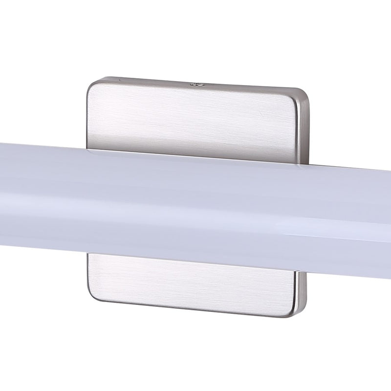 Canarm Osten 24in 1-Light LED Vanity | Modern Brushed Nickel and PC Lens | Bathroom & Powder Room | 24 x 4 x 2 in | Model BL-02B-24-BN-C