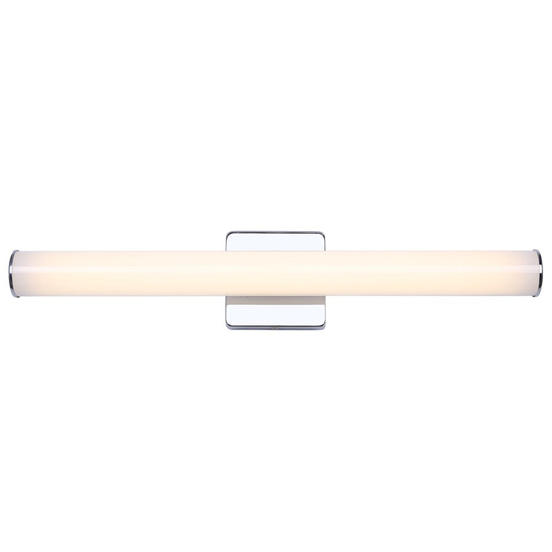 Canarm Osten 24in 1-Light LED Vanity | Modern Chrome and PC Lens | Bathroom & Powder Room | 24 x 4 x 2 in | Model BL-02B-24-CH-C