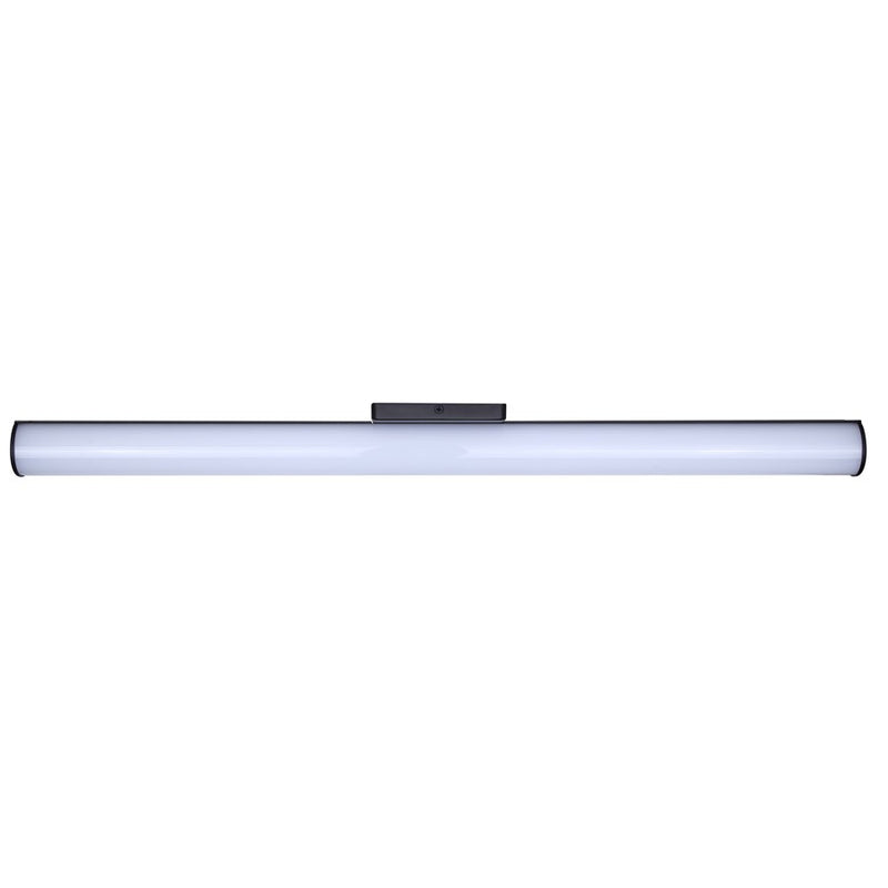 Canarm Osten 30in 1-Light Vanity | Modern Matte Black Aluminum & Iron | Bathroom & Powder Room | 30 x 4 x 2 in, Dimmable LED | Model BL-02B-30-BK-C