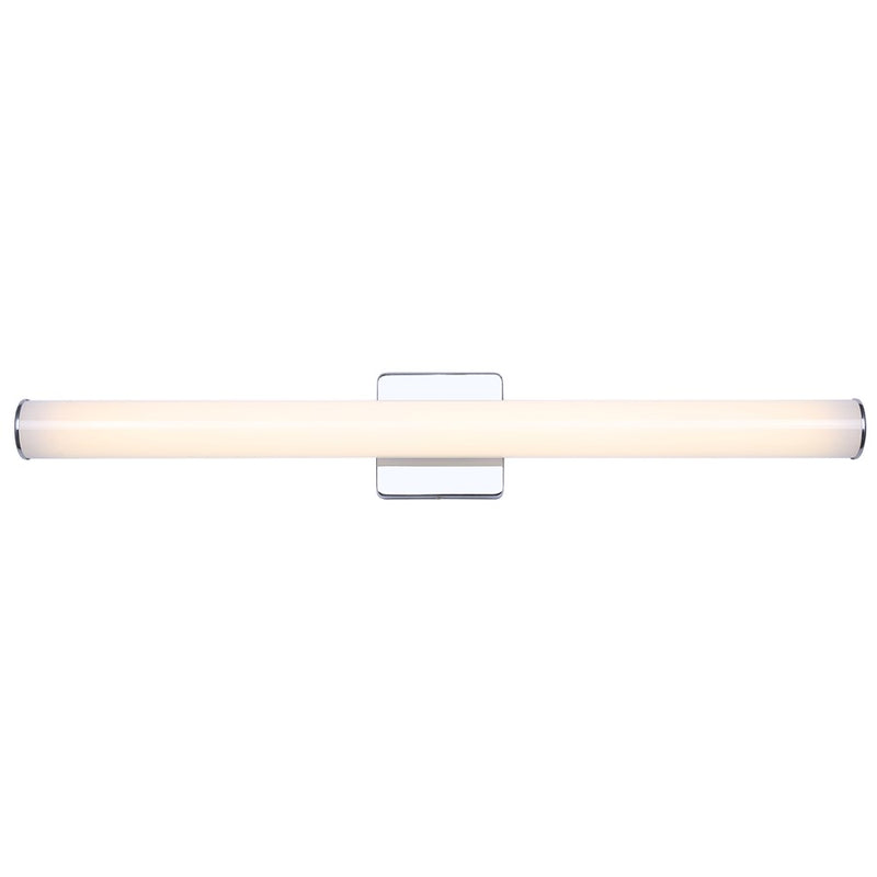 Canarm Osten 30in 1-Light Vanity | Modern Brushed Nickel Aluminum & Iron | Bathroom & Powder Room | 30 x 4 x 2 in | Model BL-02B-30-CH-C
