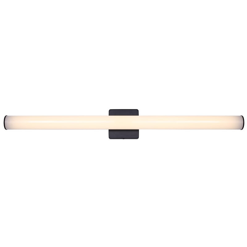 Canarm Osten 36in 1-Light Vanity | Modern Matte Black Aluminum & Iron | Bathroom & Powder Room | 36 x 4 x 2 in, Dimmable LED | Model BL-02B-36-BK-C