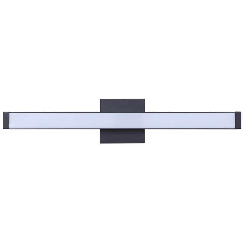 Canarm Jonah 24in 1-Light LED Vanity Light | Modern Matte Black Aluminum | Bathroom & Powder Room | 24 x 4.72 x 2.5 in | Model BL-30B-24-BK-C