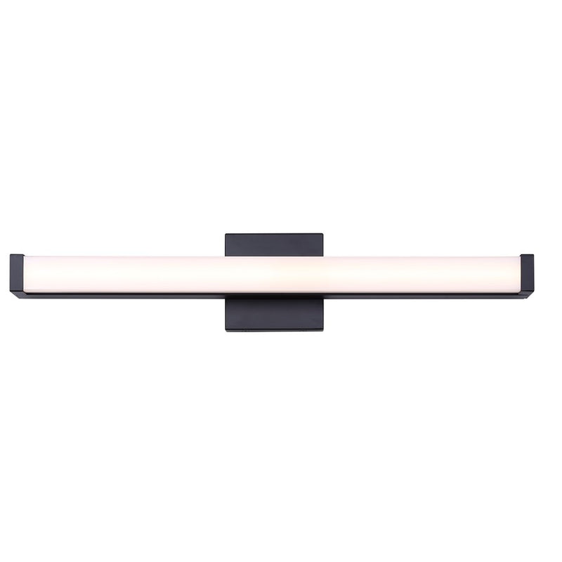 Canarm Jonah 24in 1-Light LED Vanity Light | Modern Matte Black Aluminum | Bathroom & Powder Room | 24 x 4.72 x 2.5 in | Model BL-30B-24-BK-C