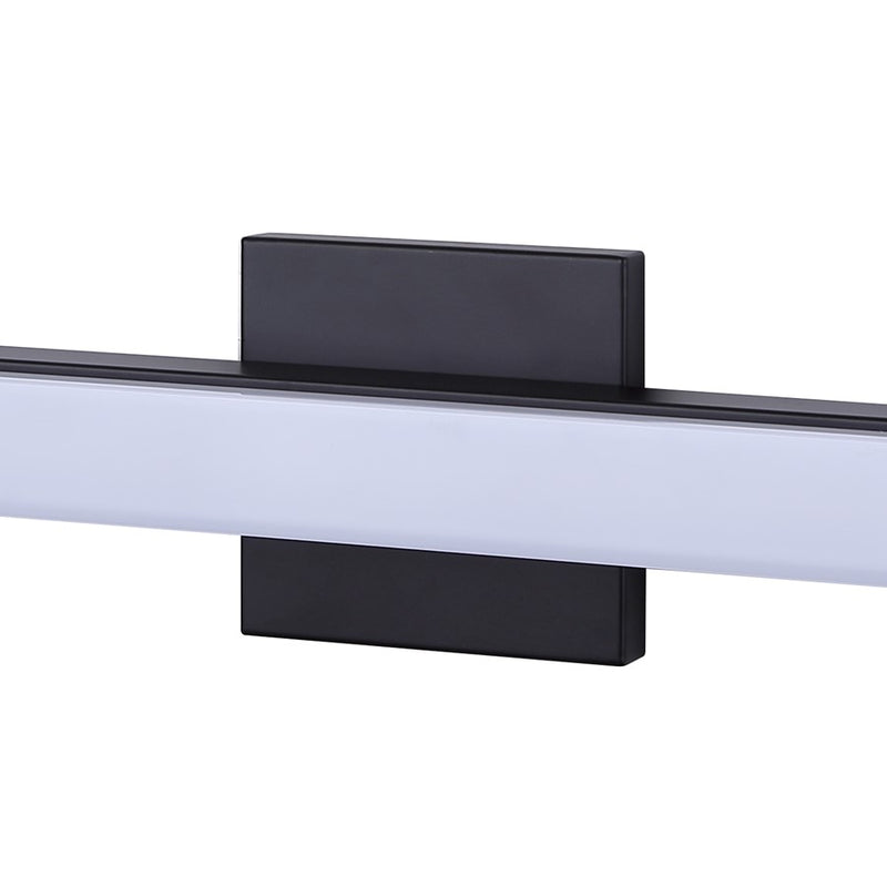Canarm Jonah 24in 1-Light LED Vanity Light | Modern Matte Black Aluminum | Bathroom & Powder Room | 24 x 4.72 x 2.5 in | Model BL-30B-24-BK-C