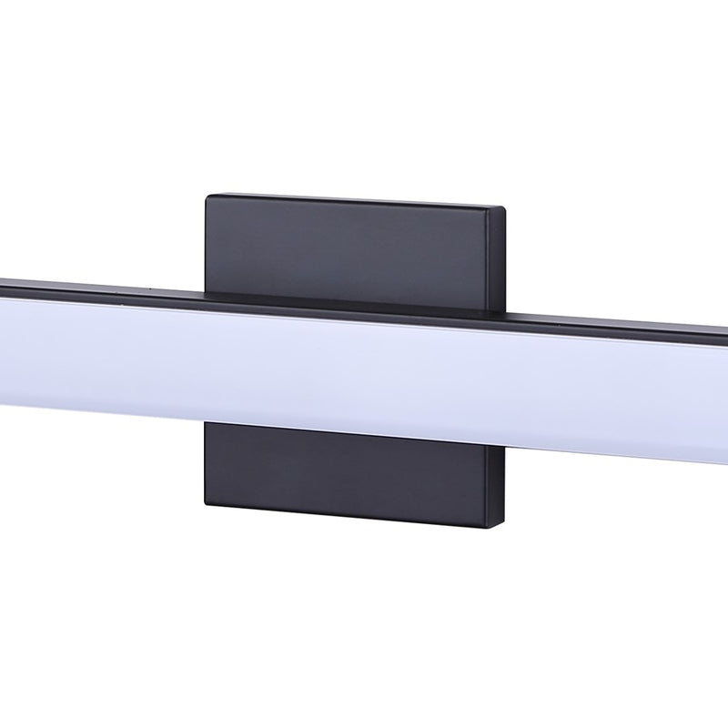 Canarm Jonah 30in 1-Light LED Vanity Light | Modern Matte Black Aluminum | Bathroom & Powder Room | 30 x 4.72 x 2.5 in | Model BL-30B-30-BK-C