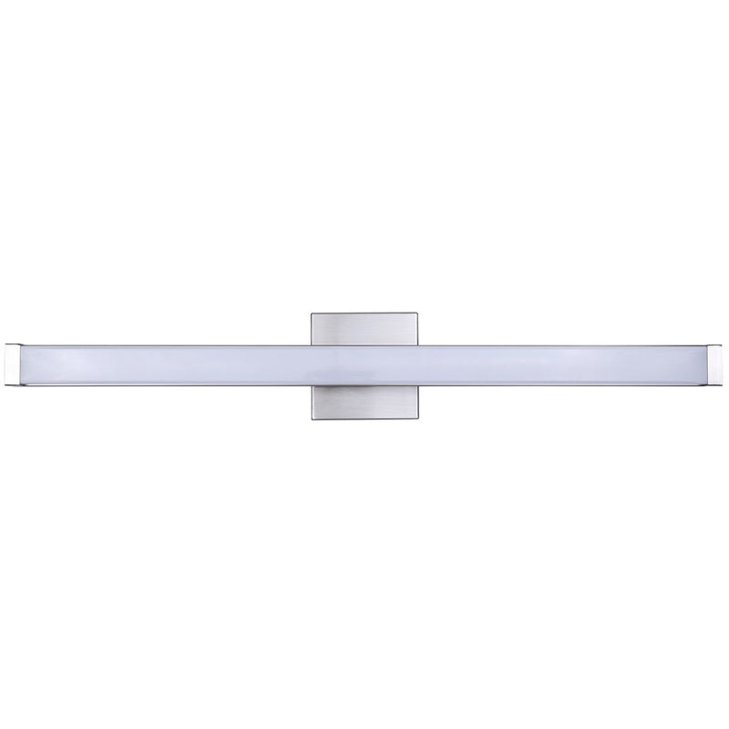 Canarm Jonah 30in 1-Light LED Vanity | Modern Brushed Nickel Aluminum & Iron | Bathroom & Powder Room | 30 x 4.72 x 2.5 in | Model BL-30B-30-BN-C