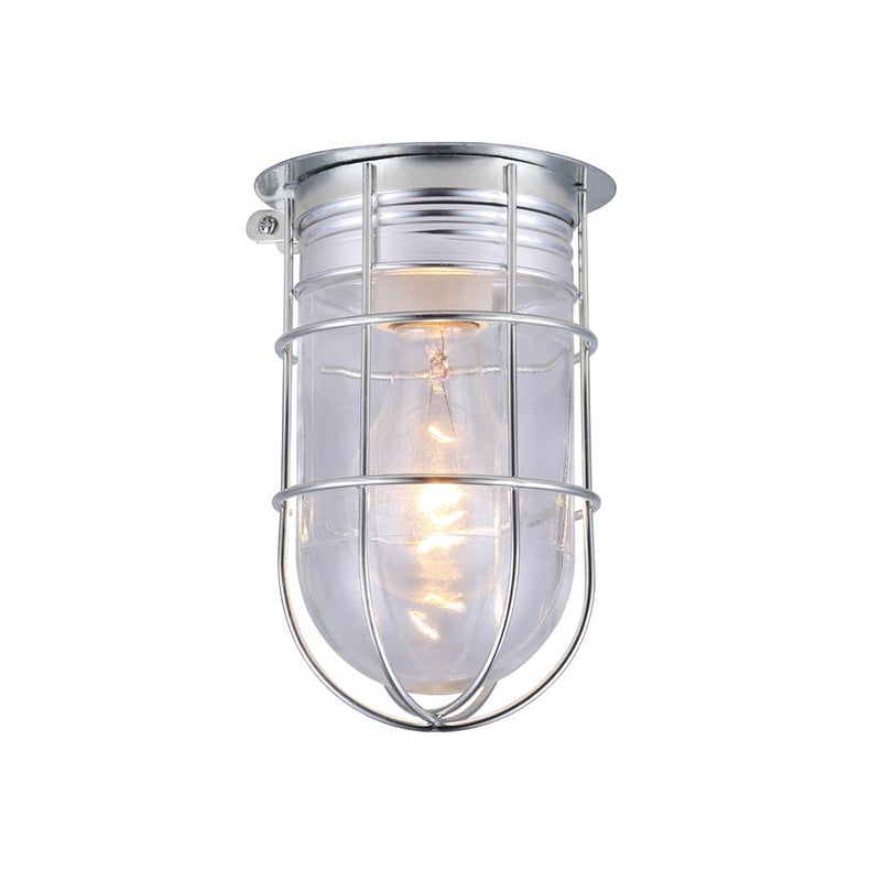 Canarm Madison 7in 1-Light Outdoor Lantern | Vintage Metal and Clear Glass | Porch & Entryway | 1000 Lumens, E26 Base | Model BL04CWG