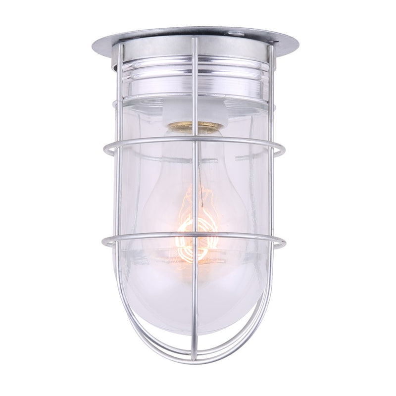 Canarm Madison 7in 1-Light Outdoor Lantern | Vintage Metal and Clear Glass | Porch & Entryway | 1000 Lumens, E26 Base | Model BL04CWG