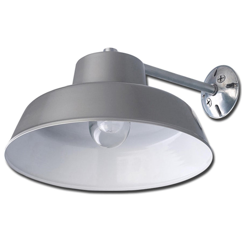 Canarm Barn Light 14in 1-Light Outdoor Wall Sconce | Gray Aluminum Diecast | Porch & Garage | 14 x 8 x 8 in | Model BL14CWS-O