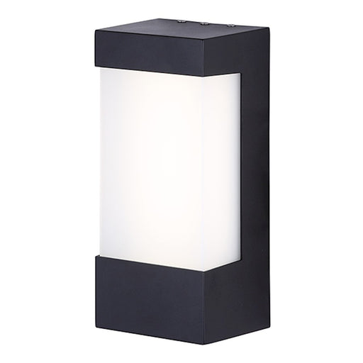 Canarm BRWL-SQ6W-N-BK 1-Light LED Outdoor Wall Sconce | Modern Black Finish | Entryway & Covered Patio | 4.25 x 3.25 x 9.5 in | Model BRWL-SQ6W-N-BK
