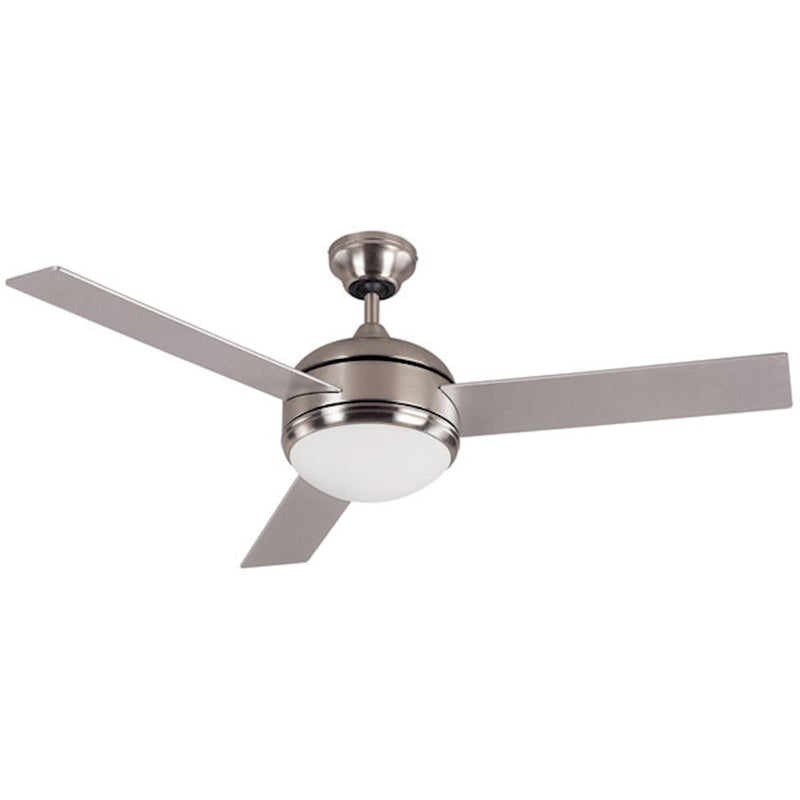 Canarm Calibre 48in 3-Blade Ceiling Fan | Brushed Pewter and Frosted Glass | Living Room & Bedroom | 48 x 48 x 16 in | Model CF15148351S