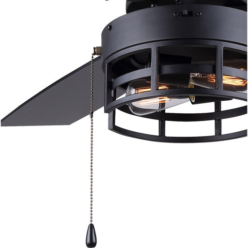 Canarm Attley 2 Light 42" Ceiling Fan, Matte Black/Black