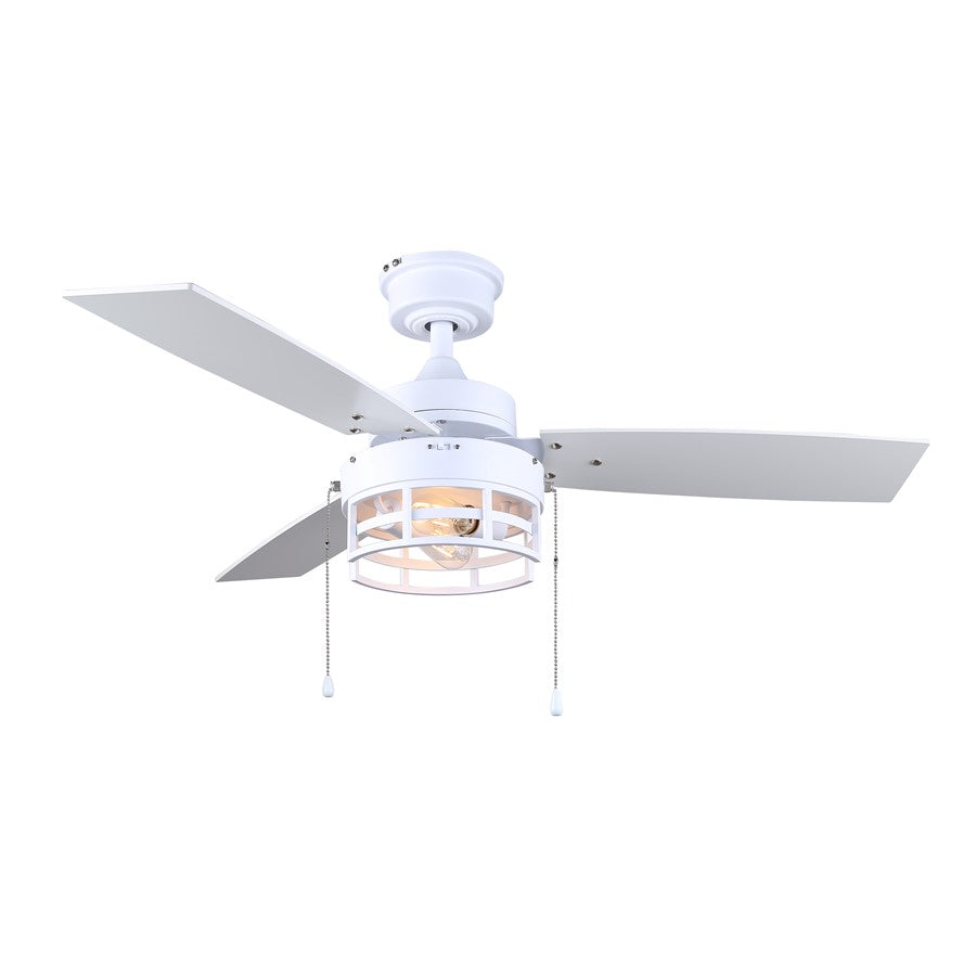 Canarm Attley 2 Light 42" Ceiling Fan, Black - CF42ATT3WH