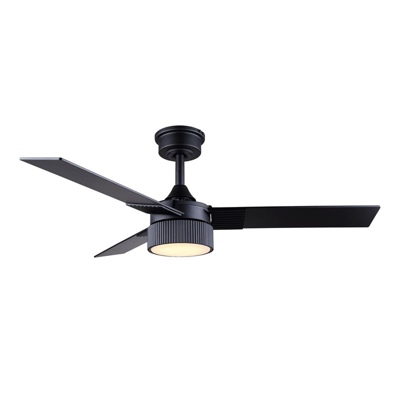 Canarm Cale 1 Lt 42" Ceiling Fan, Black/Weathered Maple Reversible