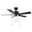 Canarm Colette 1 Light 42" Ceiling Fan, Matte Black/Black