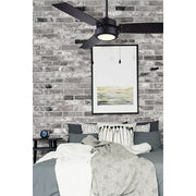 Canarm Wallis 42in 1-Light Ceiling Fan | Modern Matte Black and LED Light Kit | Bedroom & Living Room | 42 x 42 x 13 in | Model CF42WAL3BK