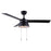 Canarm Kade 48" Ceiling Fan, Matte Black/Black/Maple