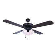 Canarm Chateau IV 52in 3-Light Ceiling Fan | Traditional Oil Rubbed Bronze and Frosted Glass | Bedroom & Living Room | Model CF52CH44ORB