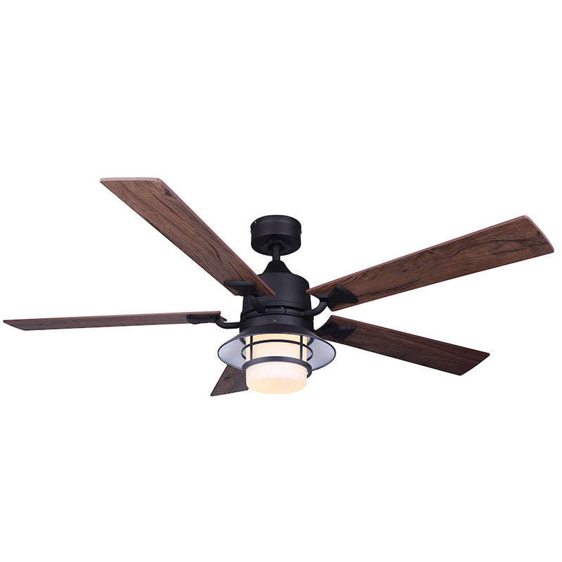 Canarm Dallas 52in 5-Light Ceiling Fan | Modern Black Finish | Living Room & Bedroom | 52 x 52 x 17 in | Model CF52DAL5BK