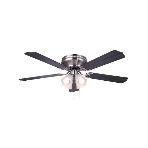 Canarm Gallina 52in 5-Light Ceiling Fan | Brushed Nickel with White/Blonde Maple Blades | Living Room & Bedroom | 52 in W | Model CF52GAL5BN