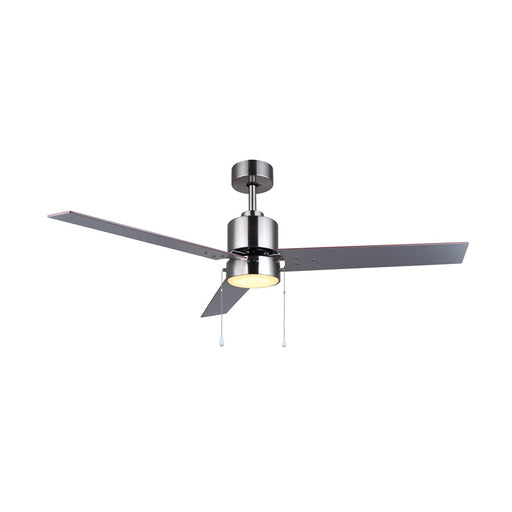 Canarm Liv 1 Light 52" Ceiling Fan, Brushed Nickel/Gray/Walnut