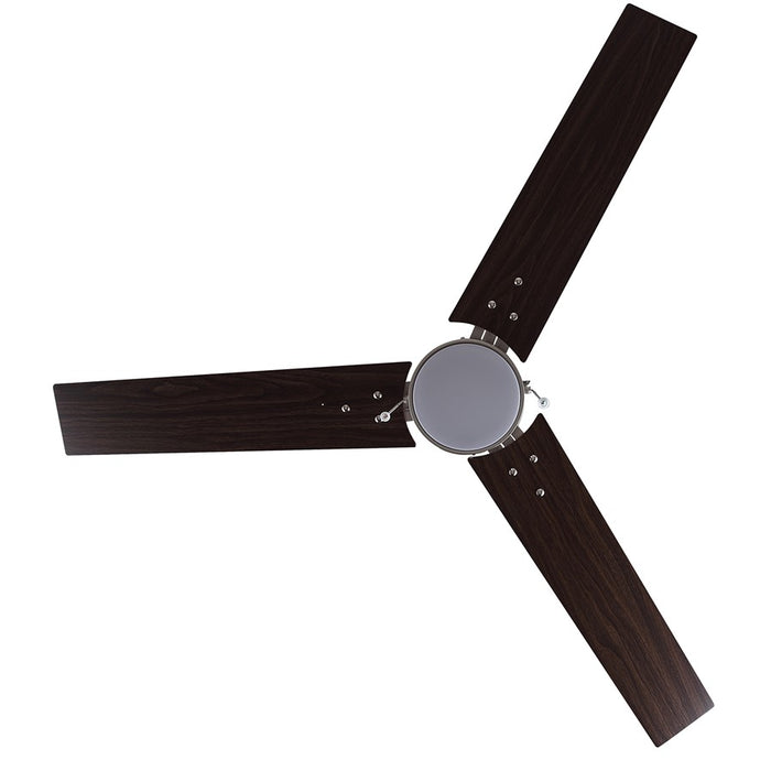 Canarm Liv 1 Light 52" Ceiling Fan, Brushed Nickel/Gray/Walnut