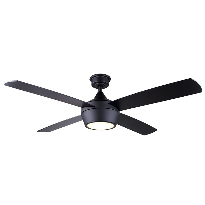 Canarm Judson 1 Light 52" Ceiling Fan, Matte Black/Black