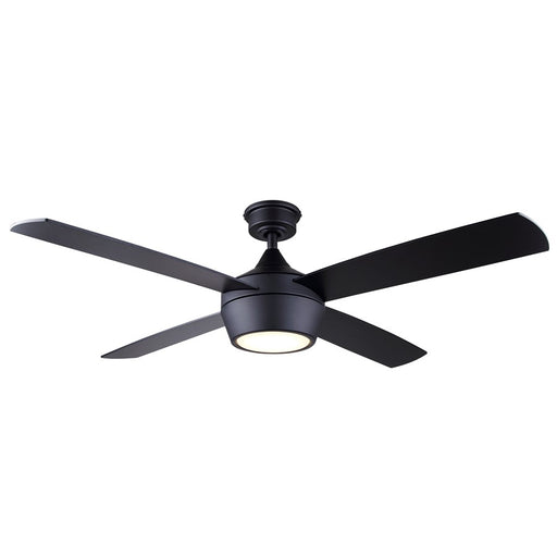 Canarm Judson 1 Light 52" Ceiling Fan, Matte Black/Black - CF52JUD4BK