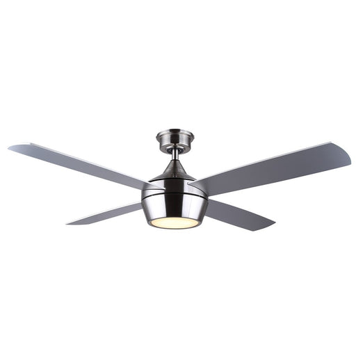 Canarm Judson 1 Light 52" Ceiling Fan, Brushed Nickel/Grey/White - CF52JUD4BN