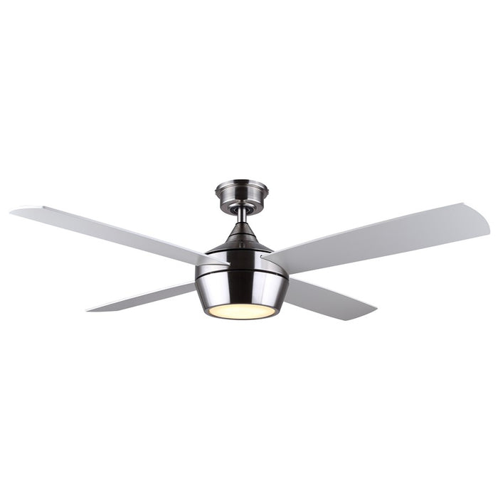 Canarm Judson 1 Light 52" Ceiling Fan, Brushed Nickel/Grey/White