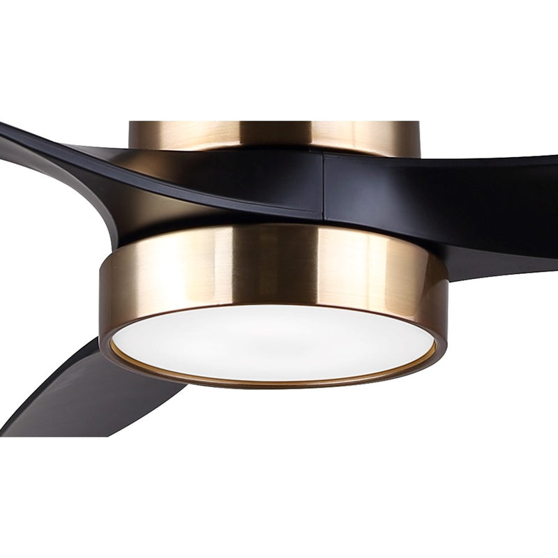 Canarm Luell 1 Light 52" Ceiling Fan, Gold/Black