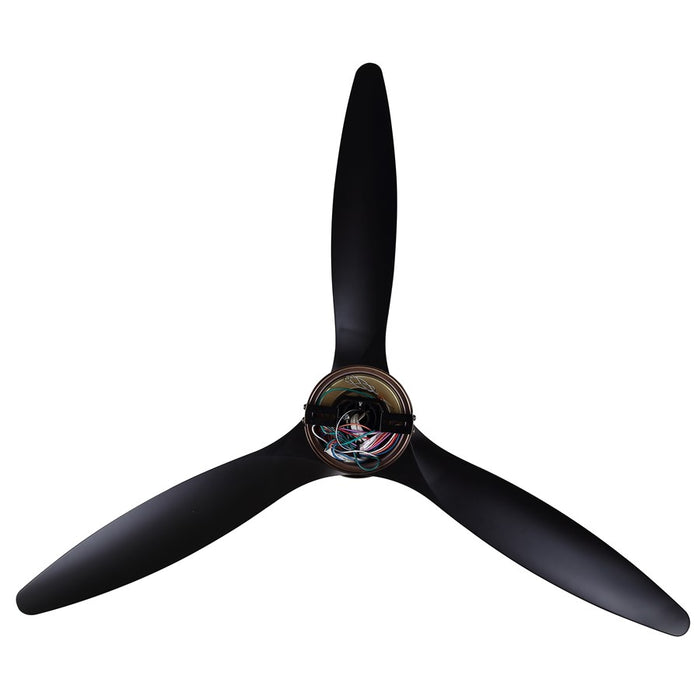 Canarm Luell 1 Light 52" Ceiling Fan, Gold/Black
