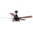 Canarm Lyric 2 Light 52" Ceiling Fan, Matte Black/Brown - CF52LYR5BK