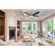 Canarm Preston III 52in Ceiling Fan | Brushed Nickel and Flat Opal Glass | Living Room & Bedroom | 52 x 52 x 15.75 in | Model CF52PR35BN