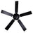 Canarm Rexton 2 Light 52" Ceiling Fan, Matte Black/Black