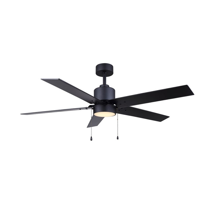 Canarm Rhonda 1 Light 52" Ceiling Fan, Brushed Nikel/Black - CF52ROM5BK-ES