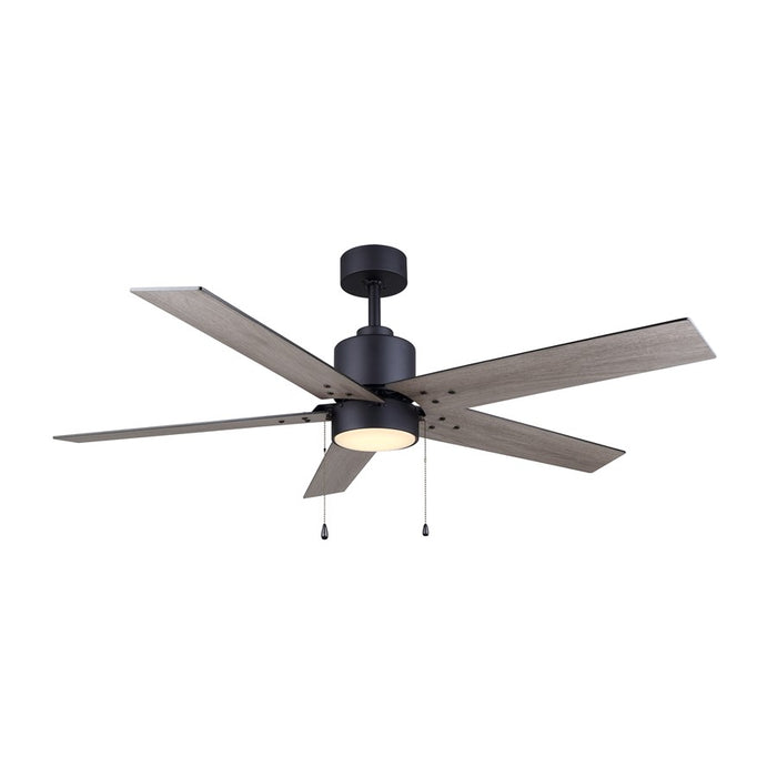 Canarm Rhonda 1 Light 52" Ceiling Fan, Brushed Nikel/Black