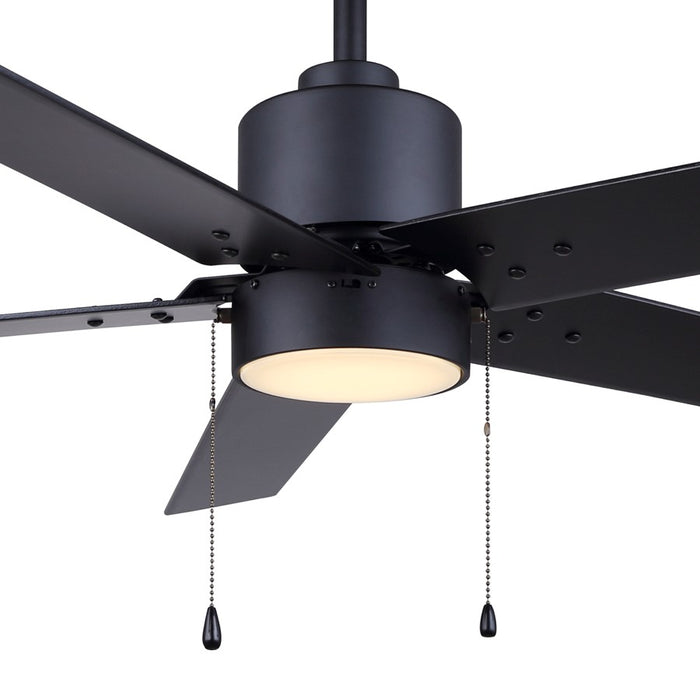 Canarm Rhonda 1 Light 52" Ceiling Fan, Brushed Nikel/Black
