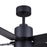 Canarm Rhonda 1 Light 52" Ceiling Fan, Brushed Nikel/Black